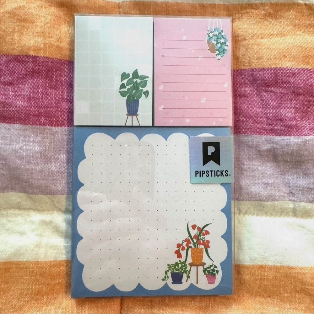 New Pipsticks Planted Plans Memo Pads
